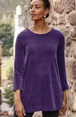 Wearever Chenille Knit A-Line Tunic | Jjill