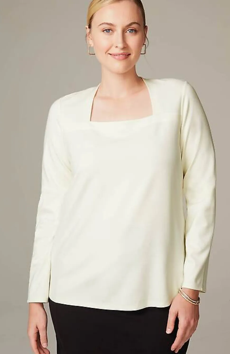 Wearever Double-Face Jersey Square-Neck Top | Jjill