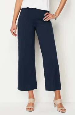 Wearever Double-Face Jersey Pintucked Crops | Jjill