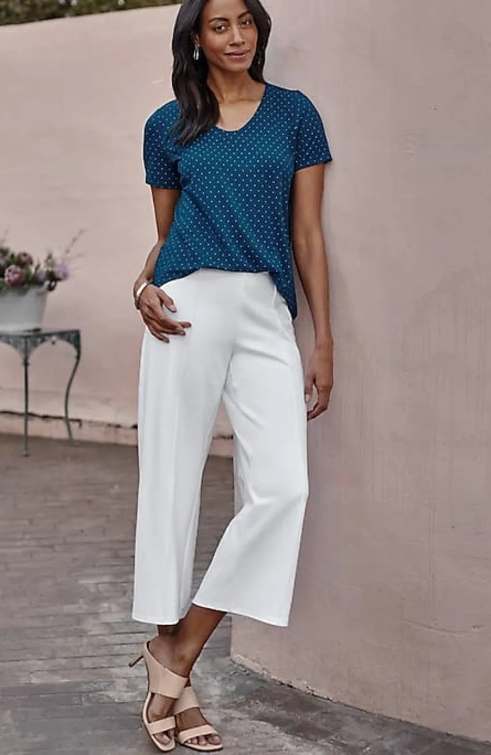 Wearever Double-Face Jersey Pintucked Crops | Jjill