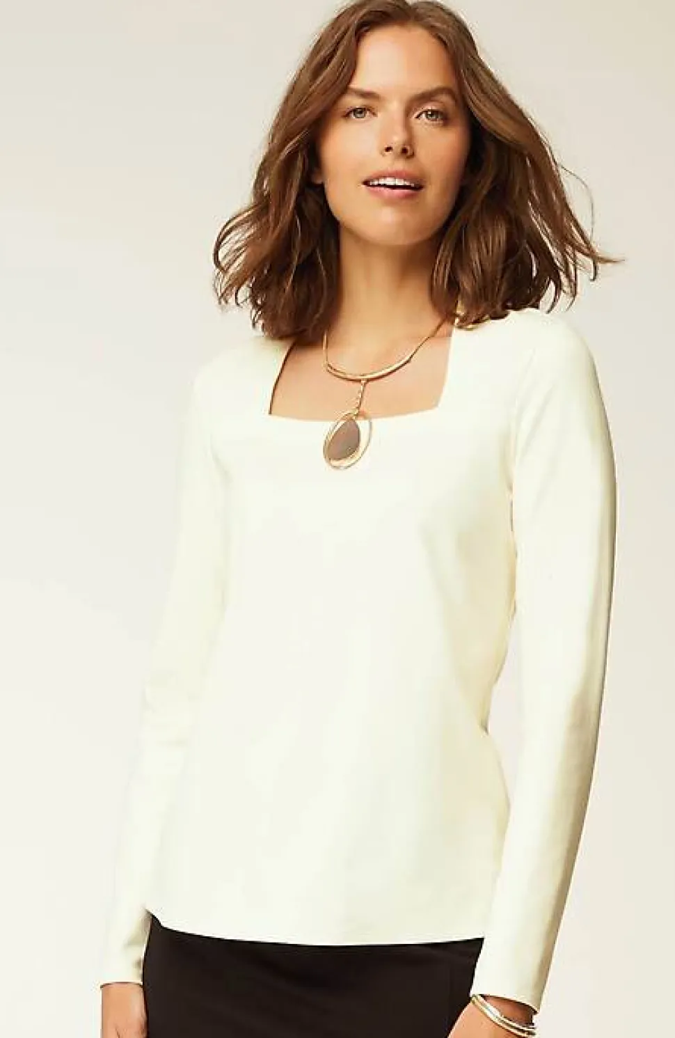 Wearever Double-Face Jersey Square-Neck Top | Jjill