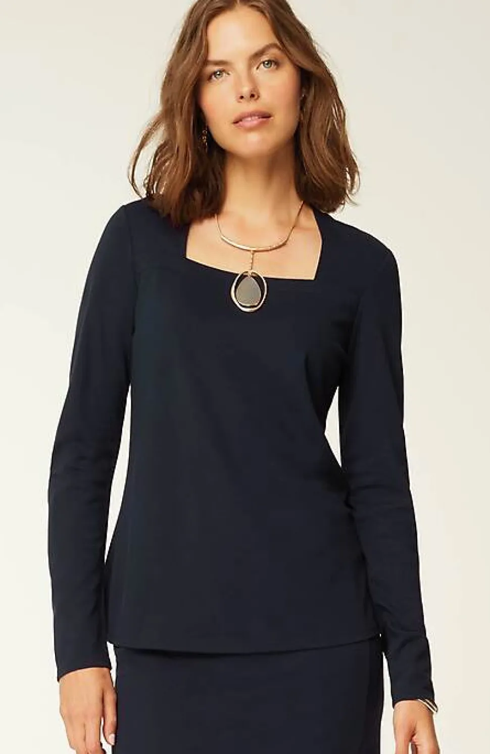 Wearever Double-Face Jersey Square-Neck Top | Jjill