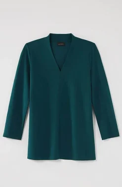 Wearever Double-Face Jersey V-Neck Top | Jjill
