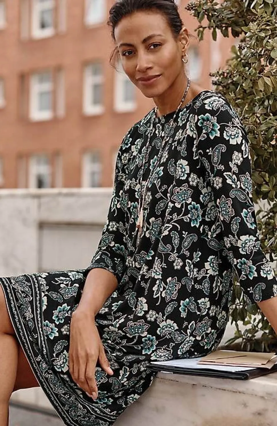Wearever Easy Pleat-Back Dress | Jjill