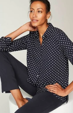 Wearever Easy-Care A-Line Button-Front Shirt | Jjill