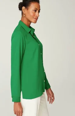 Wearever Easy-Care A-Line Button-Front Shirt | Jjill