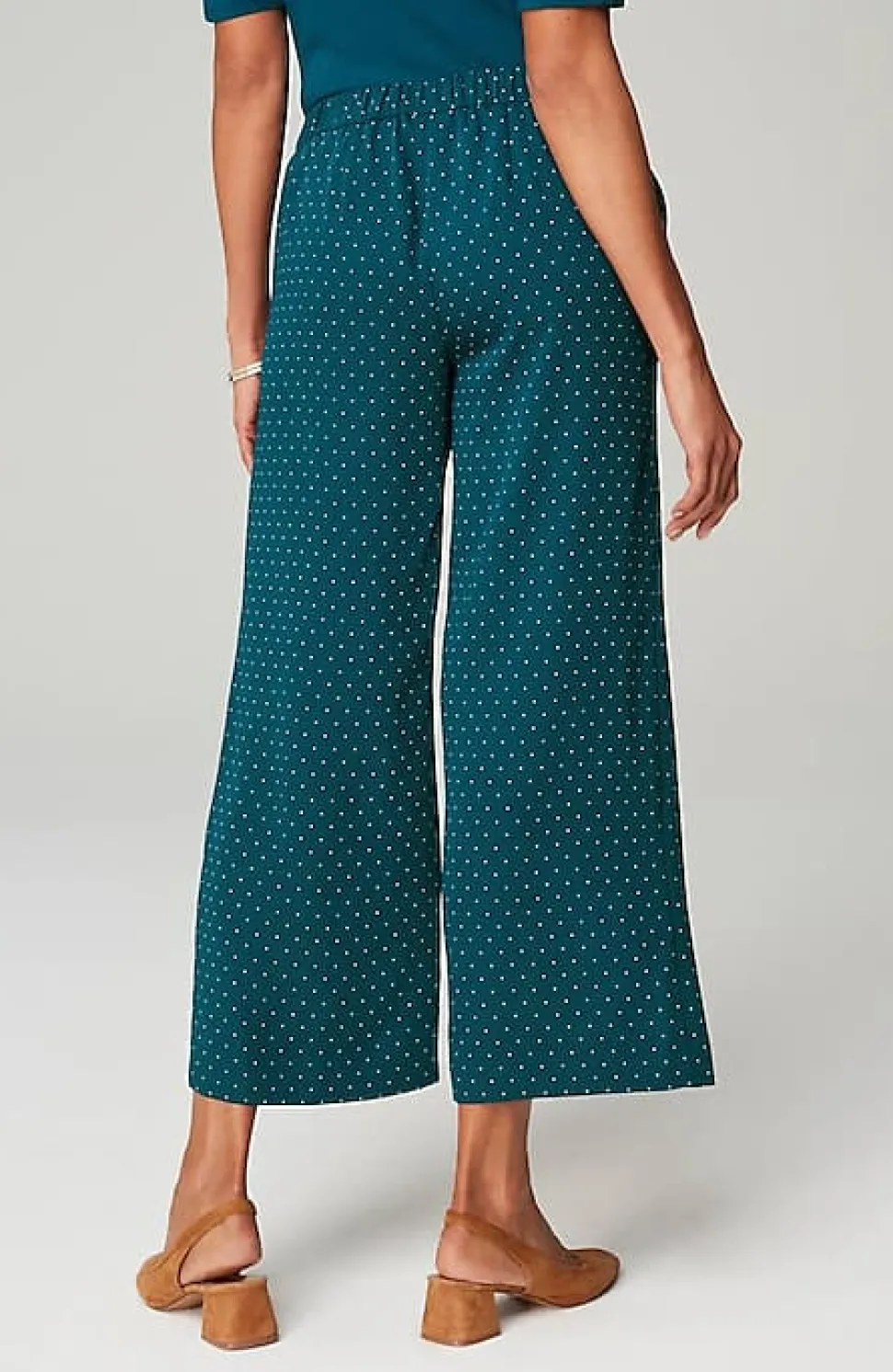 Wearever Easy-Care Woven Wide-Leg Crops | Jjill