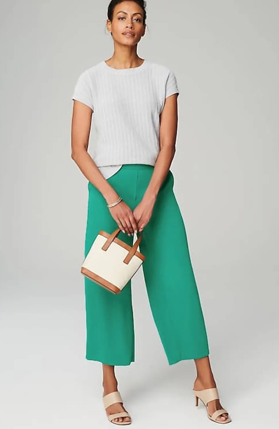 Wearever Easy-Care Woven Wide-Leg Crops | Jjill