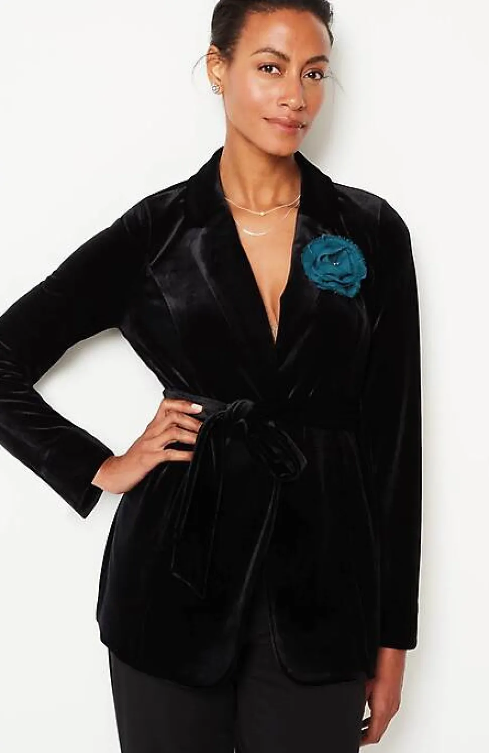 Wearever Knit Velvet Jacket | Jjill