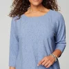 Wearever Marled Seamed Top | Jjill