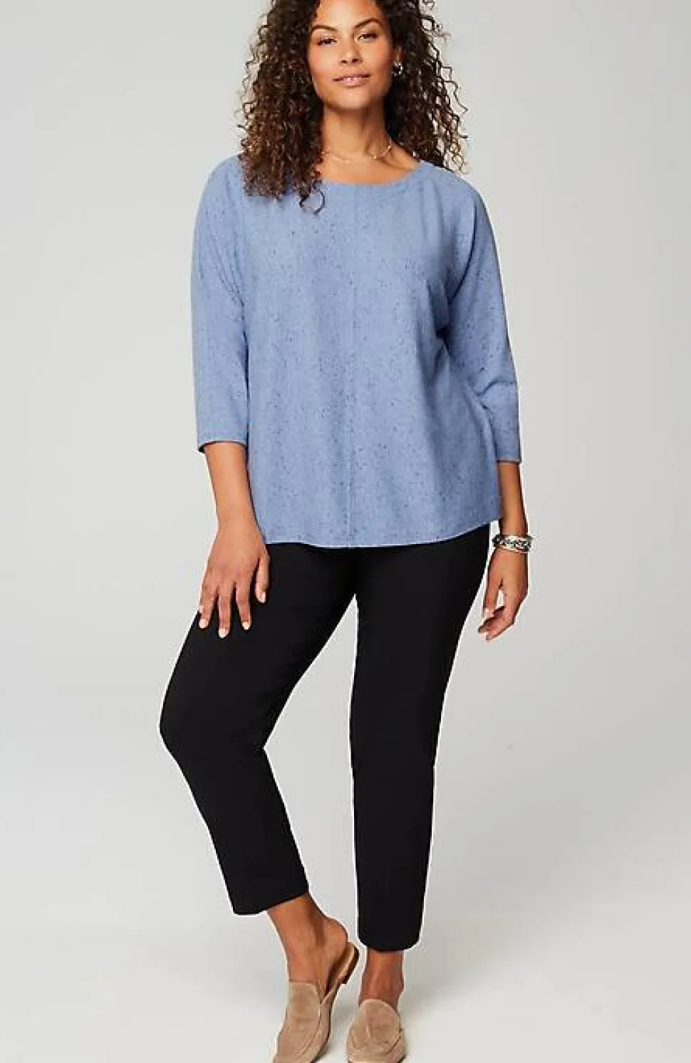 Wearever Marled Seamed Top | Jjill