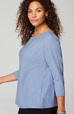 Wearever Marled Seamed Top | Jjill