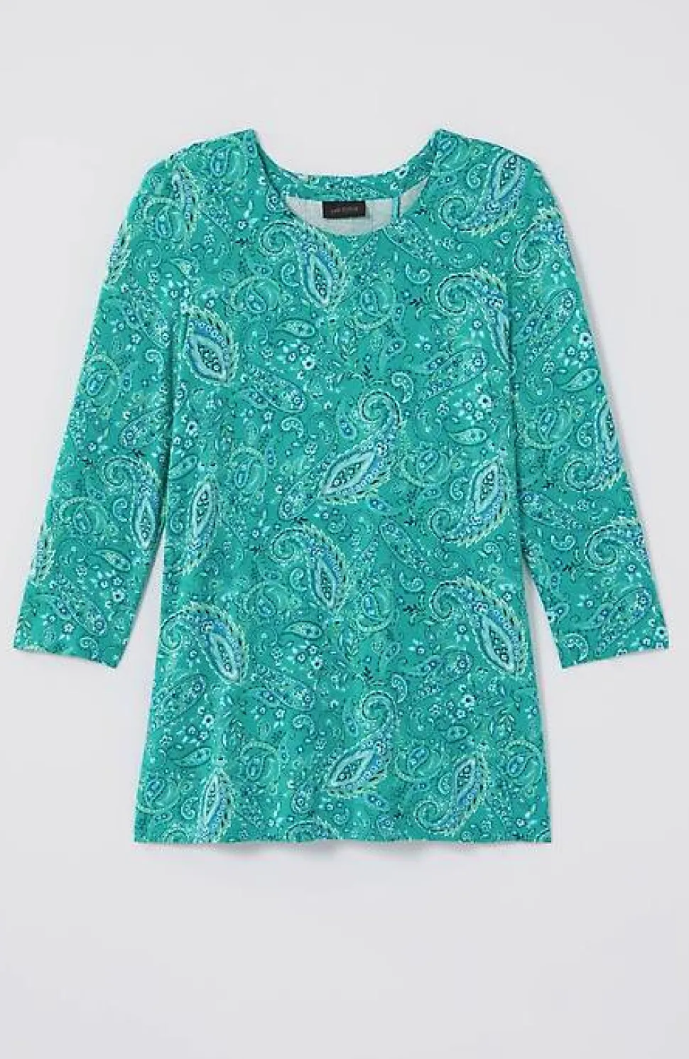 Wearever Mixed-Print Button-Back Top | Jjill