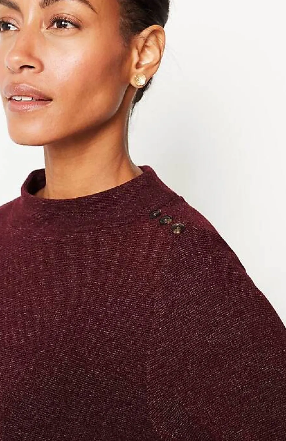 Wearever Mock-Neck Ottoman Top | Jjill