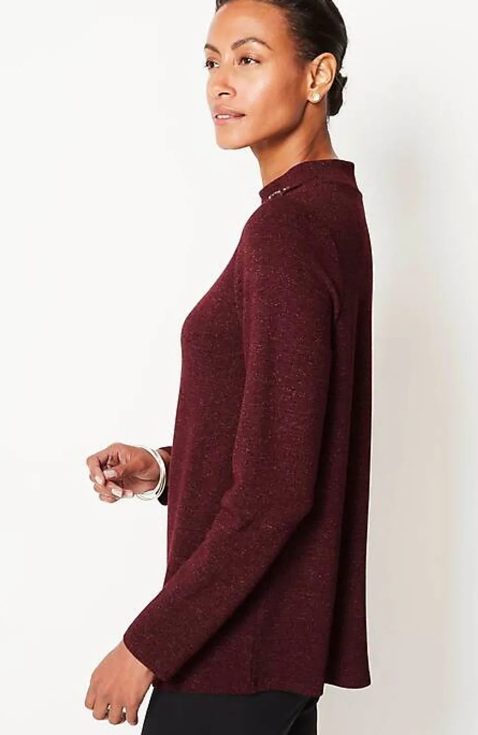 Wearever Mock-Neck Ottoman Top | Jjill