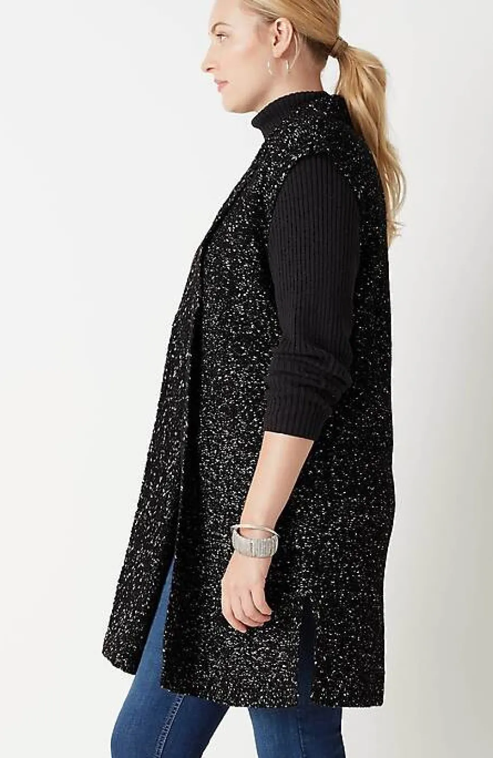 Wearever Novelty Textured Gilet | Jjill