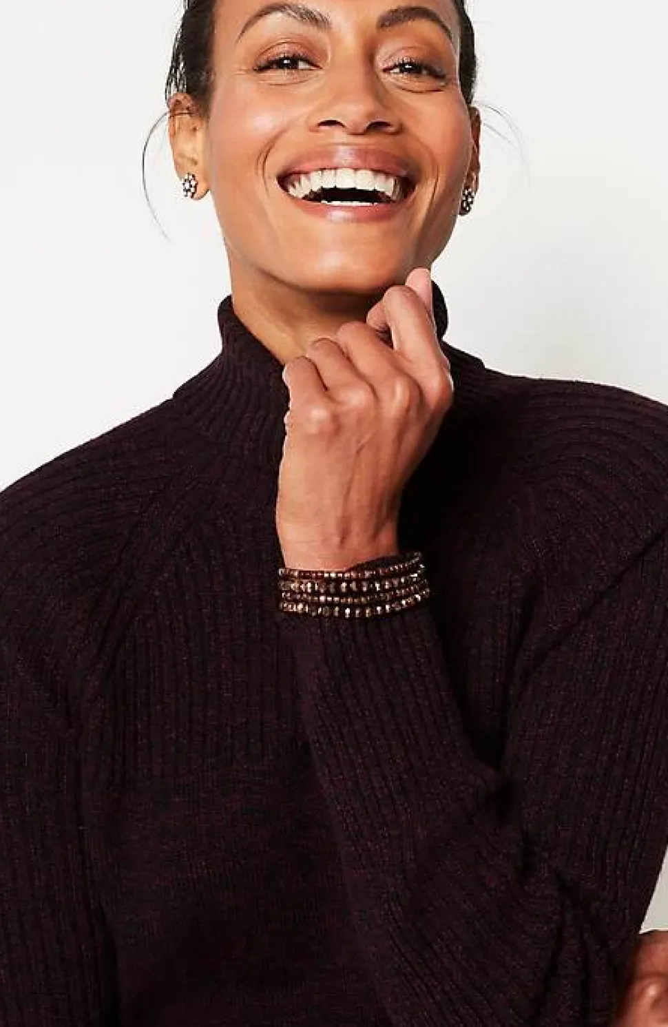 Wearever Placed-Rib Sweater | Jjill