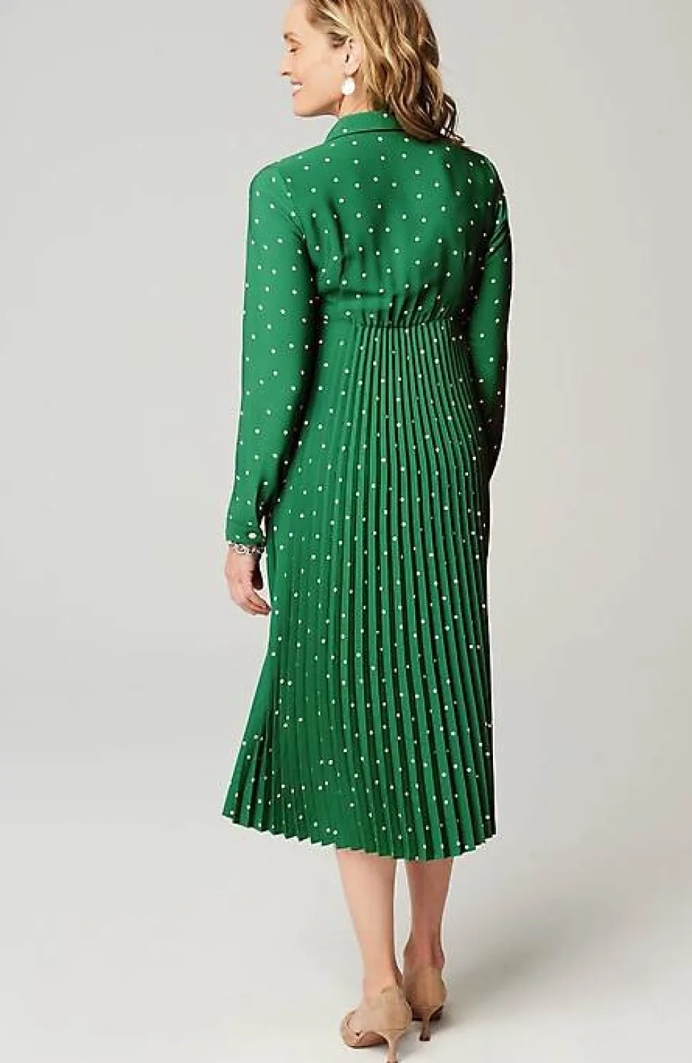 Wearever Pleated Midi Shirtdress | Jjill