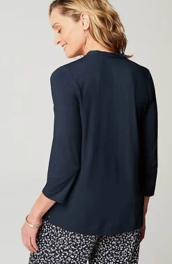Wearever Pleated V-Neck Top | Jjill