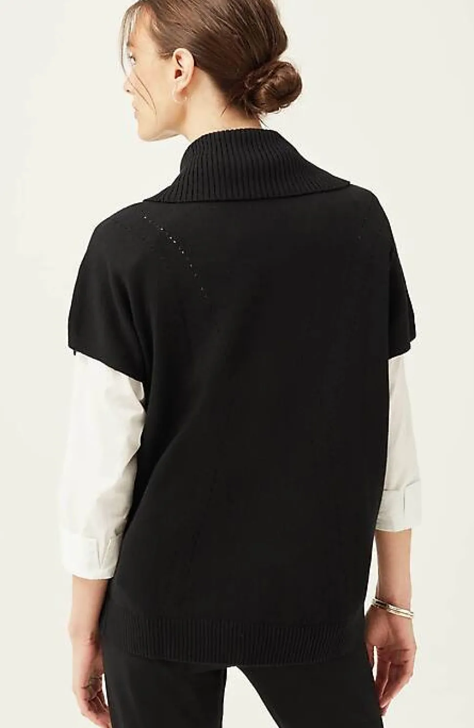 Wearever Pointelle Short-Sleeve Sweater | Jjill