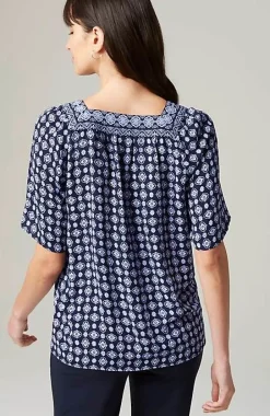 Wearever Shirred Square-Neck Top | Jjill