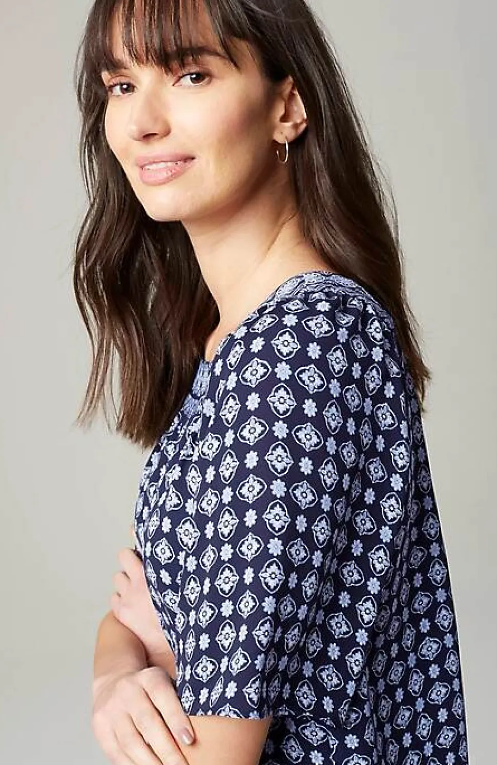 Wearever Shirred Square-Neck Top | Jjill