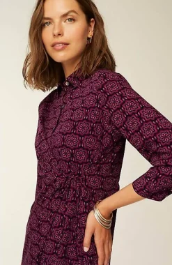 Wearever Shirred Tie-Front Dress | Jjill