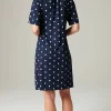Wearever Shirred-Neckline Flutter-Sleeve Dress | Jjill