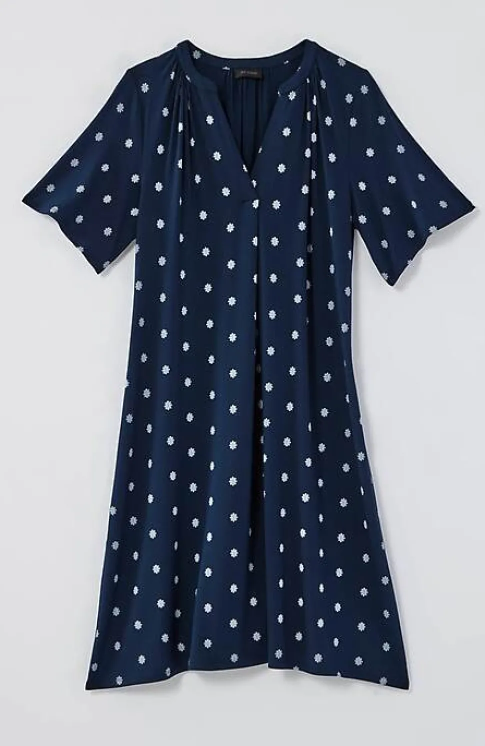 Wearever Shirred-Neckline Flutter-Sleeve Dress | Jjill