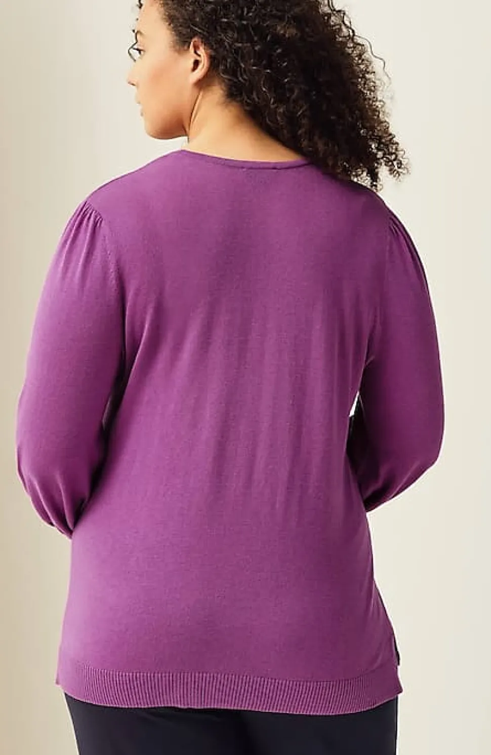 Wearever Silk-Blend Blouson-Sleeve Sweater | Jjill
