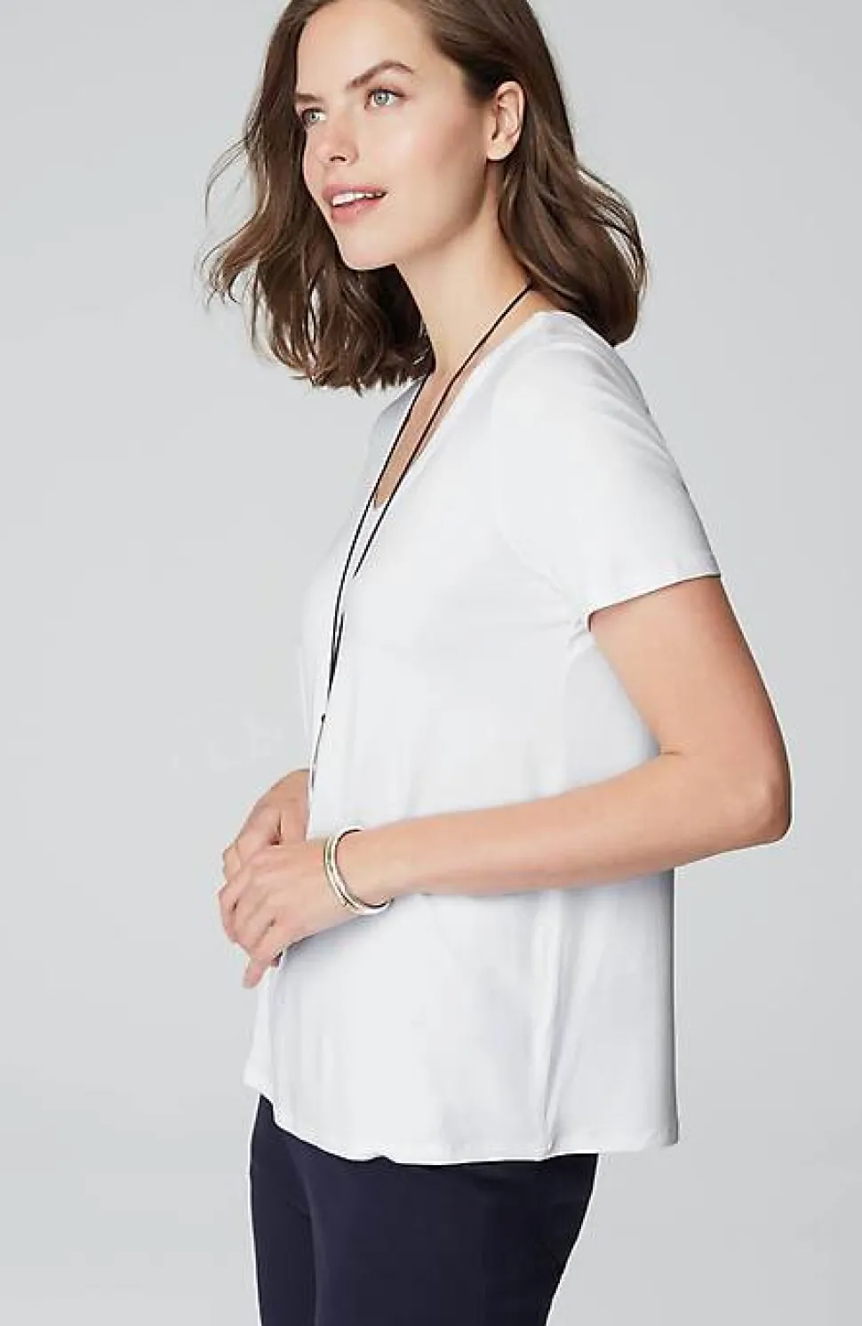 Wearever Soft-V-Neck Tee | Jjill