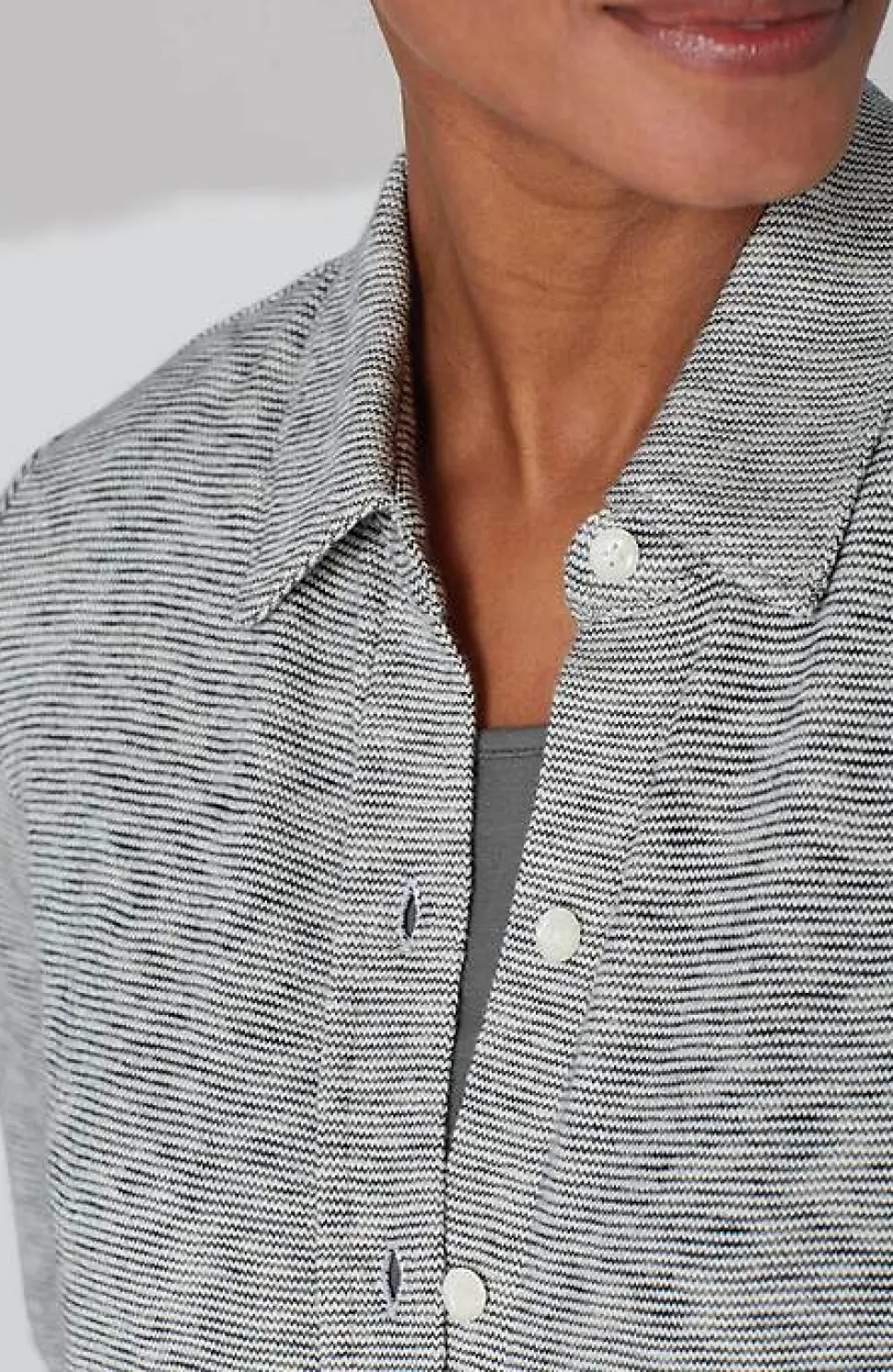 Wearever Textured Button-Front Tunic | Jjill
