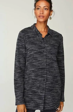 Wearever Textured Button-Front Tunic | Jjill