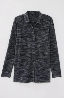 Wearever Textured Button-Front Tunic | Jjill