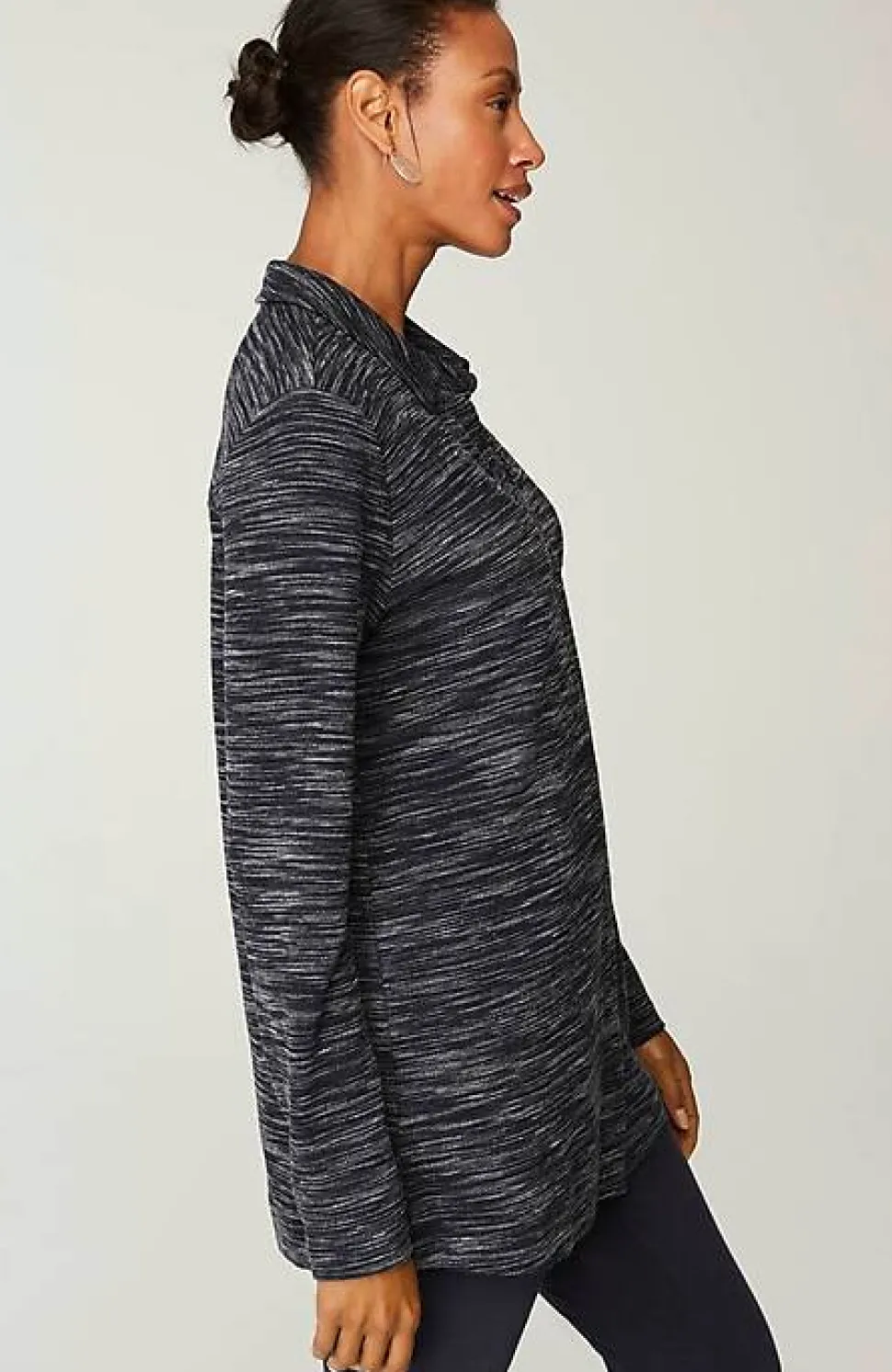 Wearever Textured Button-Front Tunic | Jjill