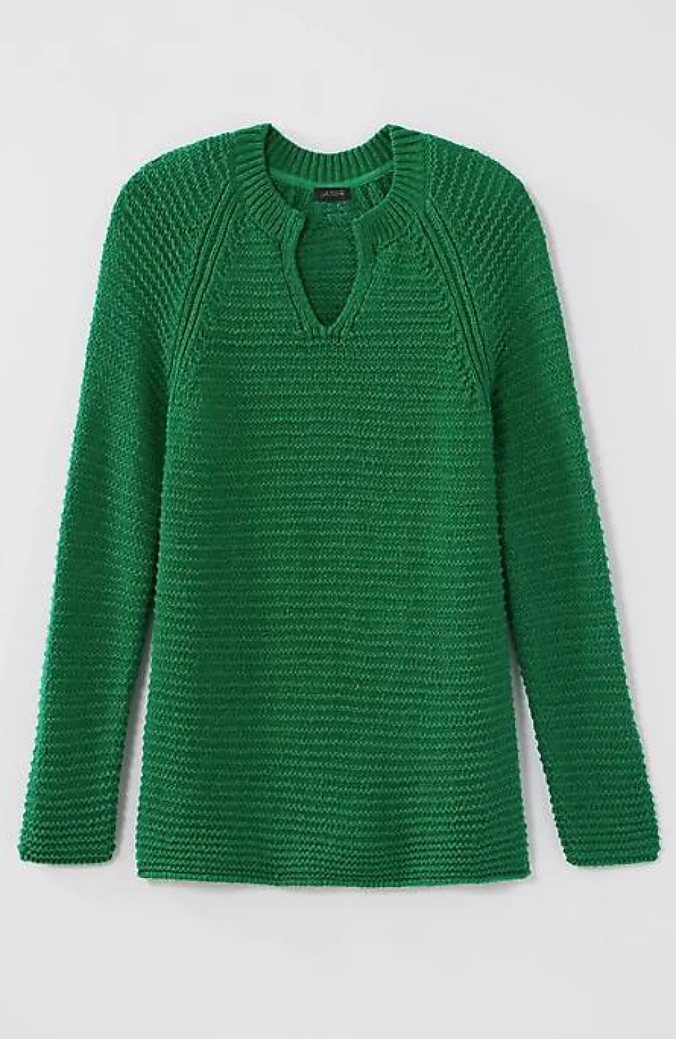 Wearever Textured Split-Neck Sweater | Jjill