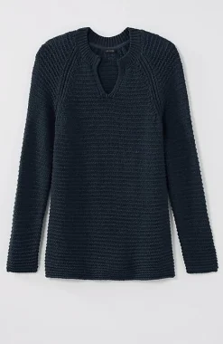 Wearever Textured Split-Neck Sweater | Jjill