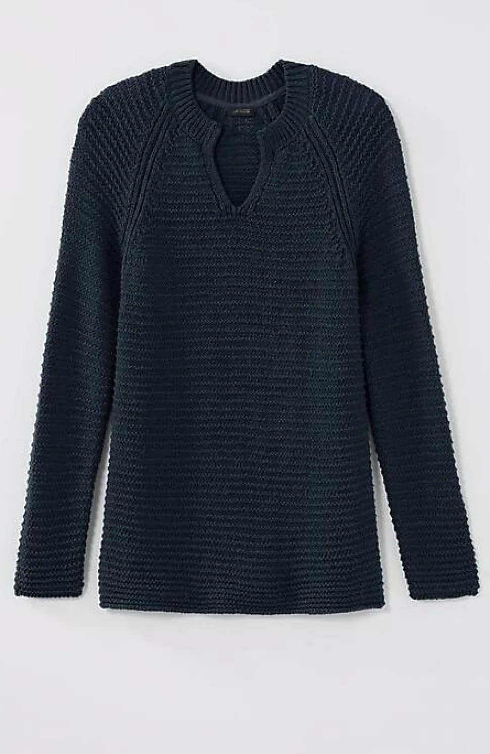 Wearever Textured Split-Neck Sweater | Jjill