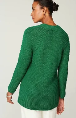 Wearever Textured Split-Neck Sweater | Jjill