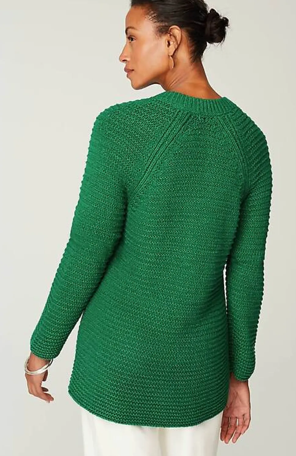 Wearever Textured Split-Neck Sweater | Jjill
