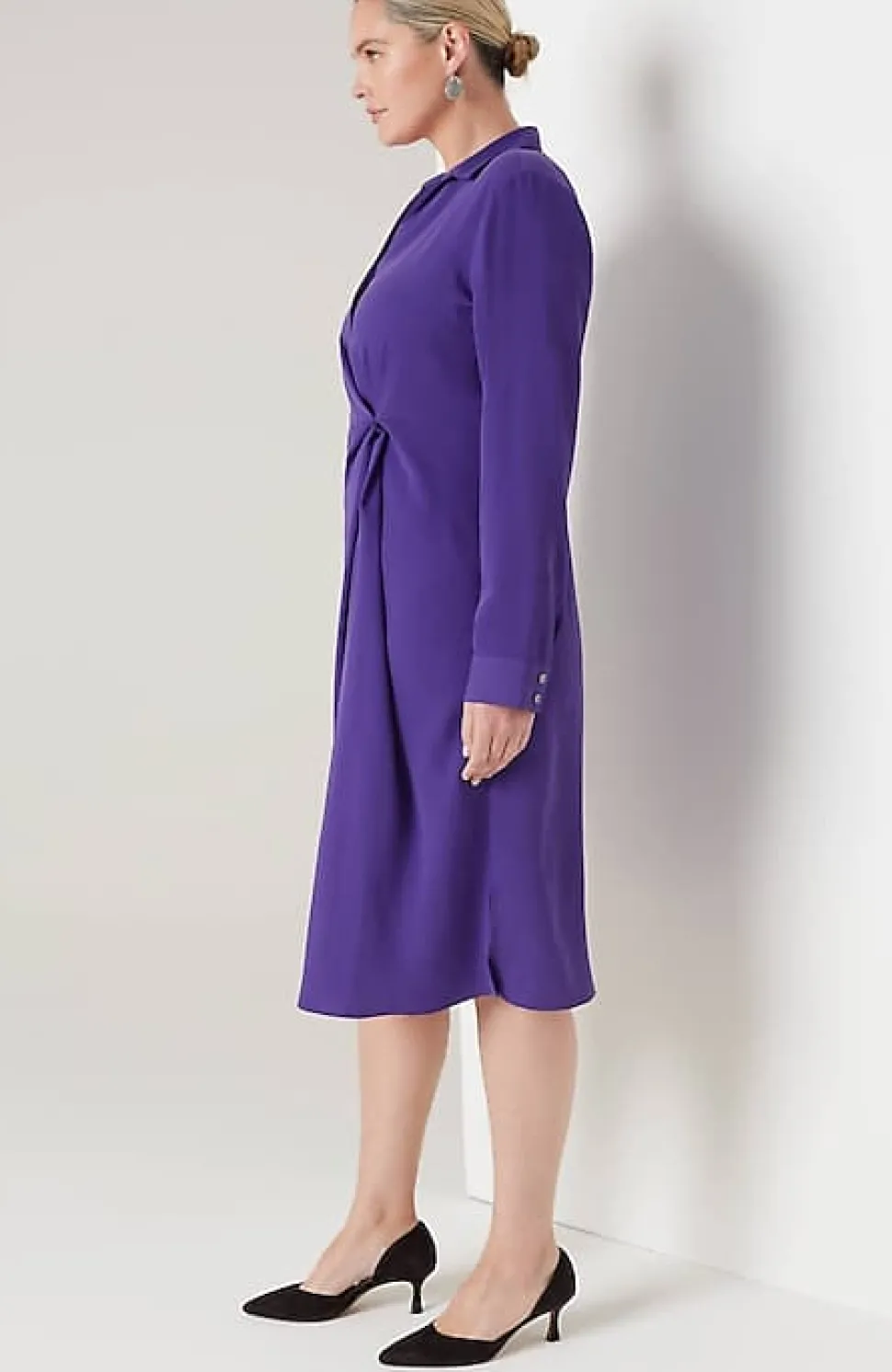 Wearever Twist-Front Shirtdress | Jjill