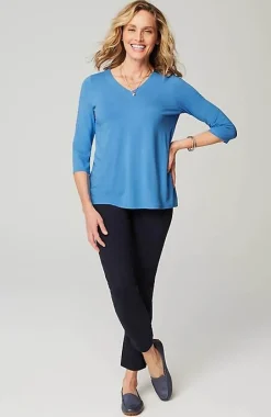 Wearever V-Neck Ballet-Sleeve Top | Jjill