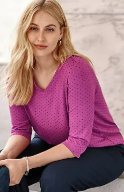 Wearever V-Neck Ballet-Sleeve Top | Jjill