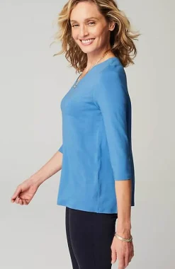 Wearever V-Neck Ballet-Sleeve Top | Jjill