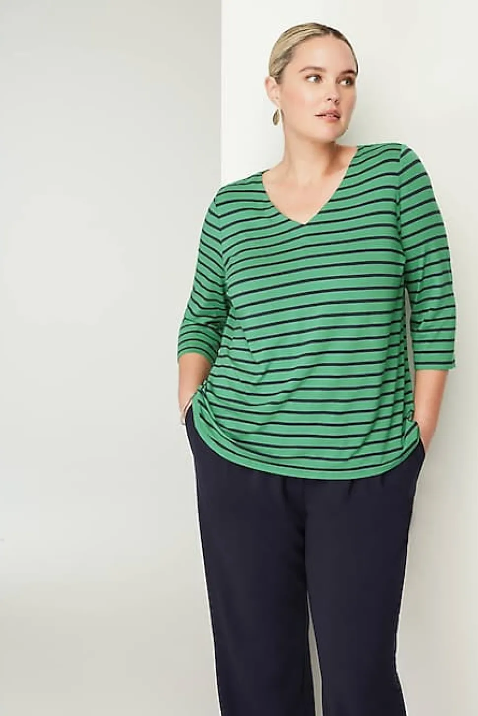 Wearever V-Neck Ballet-Sleeve Top | Jjill