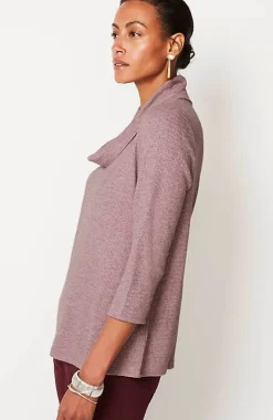 Wearever Waffle-Textured Cowl-Neck Top | Jjill