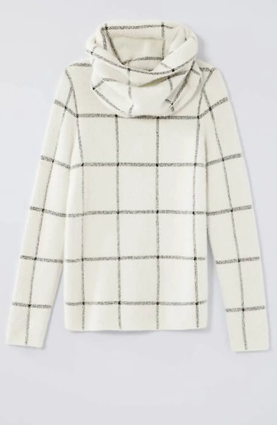 Wearever Windowpane Removable-Snood Sweater | Jjill