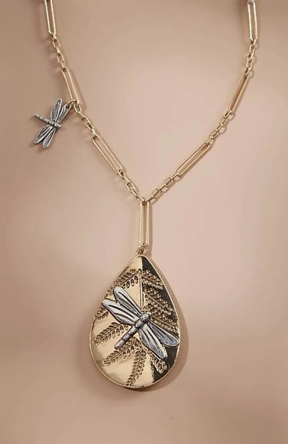 Windswept Petals Dragonfly Pendant Necklace | Jjill