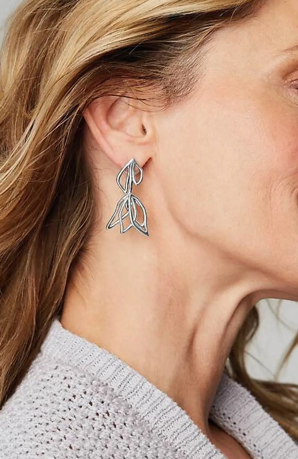 Windswept Petals Sculptural Flower Earrings | Jjill