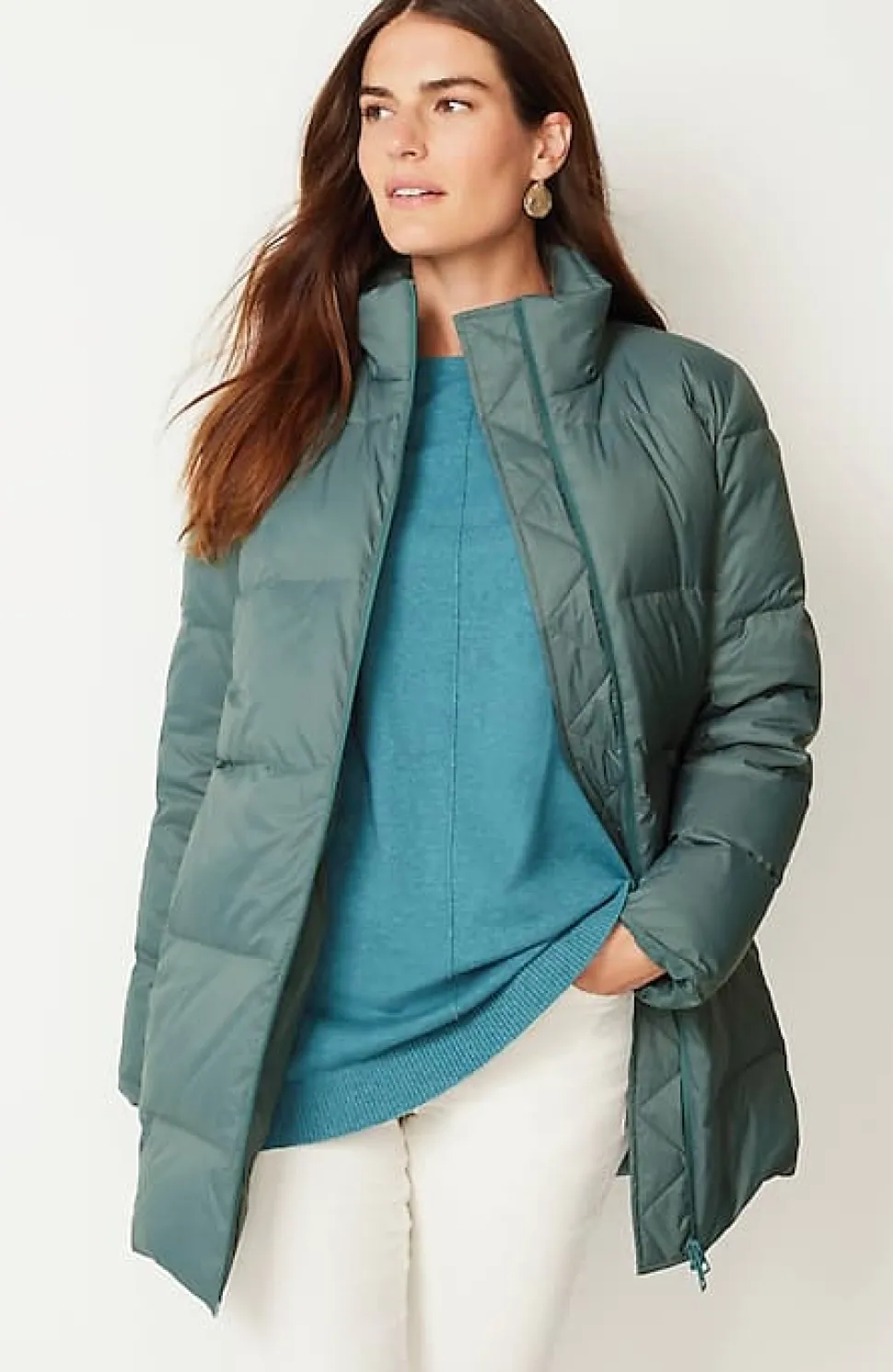 Zip-Front Down Puffer Coat | Jjill